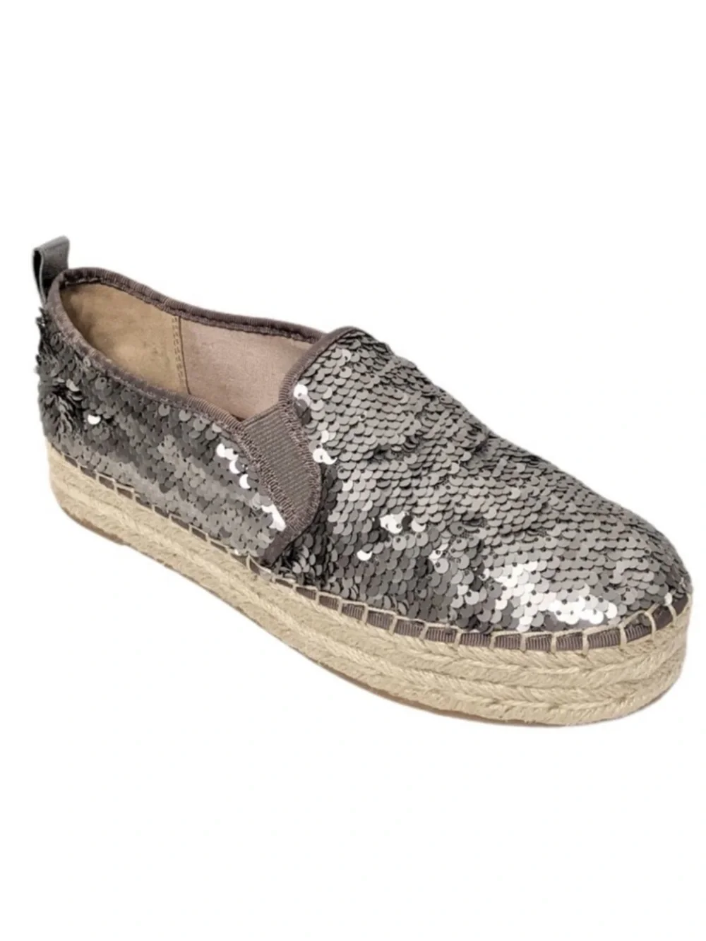 NWOB SAM EDELMAN Carton Sequin Platform Espadrille